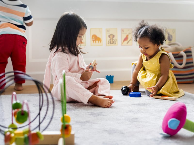 Toddlers playing