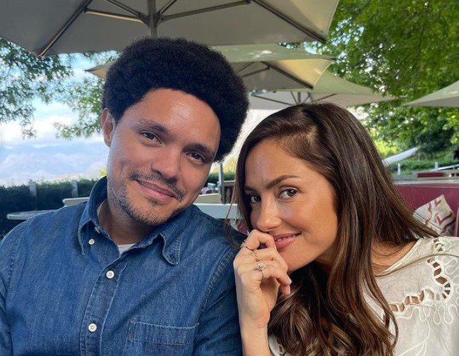 Trevor Noah and Minka Kelly in South Africa.