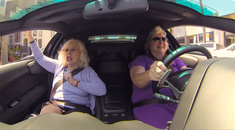 Two grannies and a lamborghini
