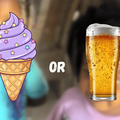 Two kids looking at an adult innocently