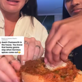 Two women enjoy a mutton curry bunny chow together