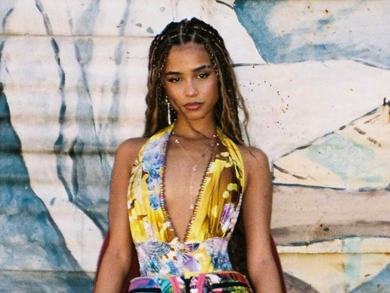 Tyla wearing her hair in goddess braids