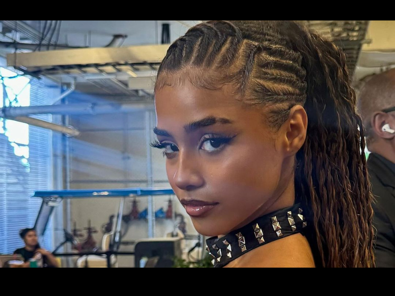 Singer Tyla with her hair styled in "twists"