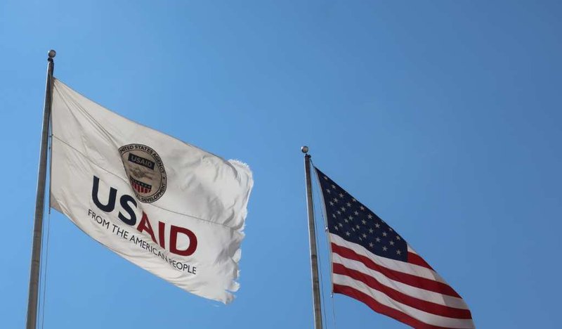 USA and USAID flags