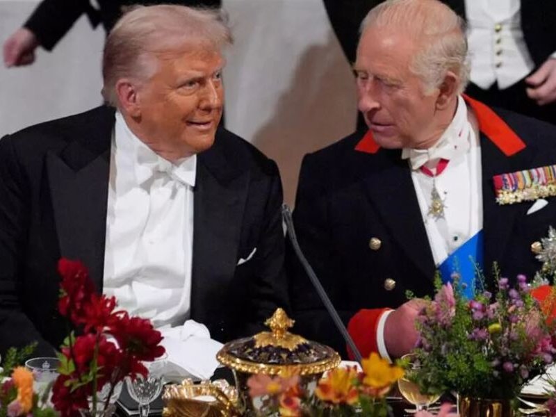 US President Donald Trump and Britain's King Charles III