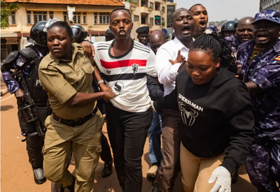 Naked anti-graft protesters arrested in Ugandan capital