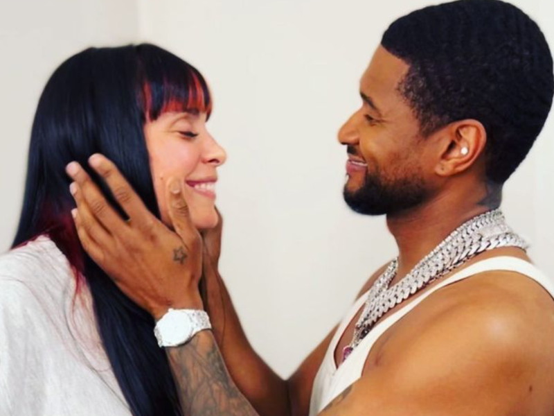Usher and his wife Jennifer Goicoechea
