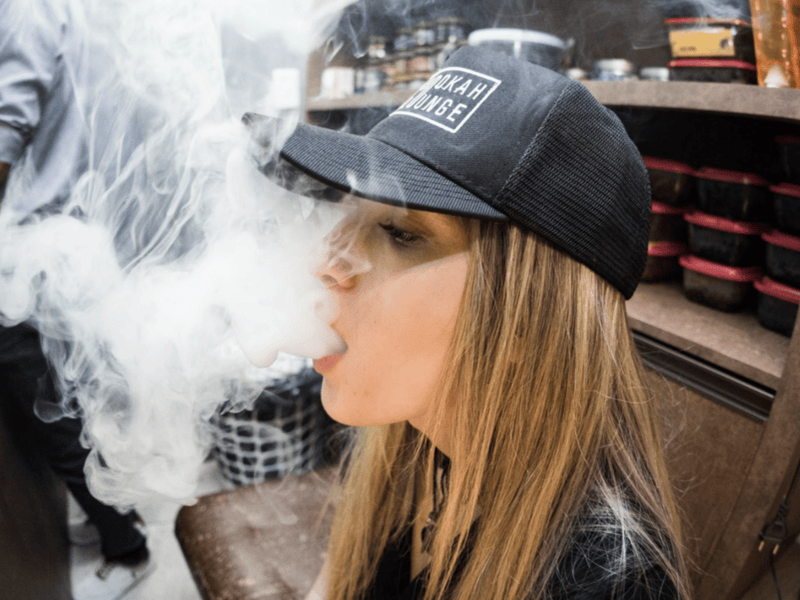 Girl vaping