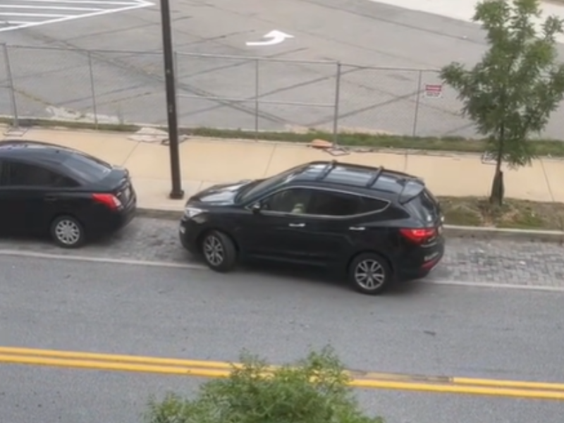 Vehicle trying to parallel park