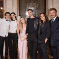 Victoria and David Beckham pose with their children