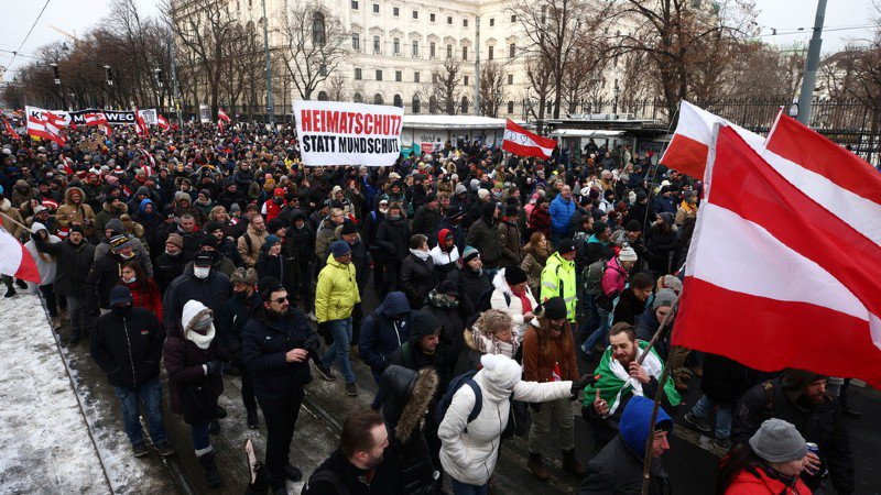 Vienna anti-mask protest Jan 2021