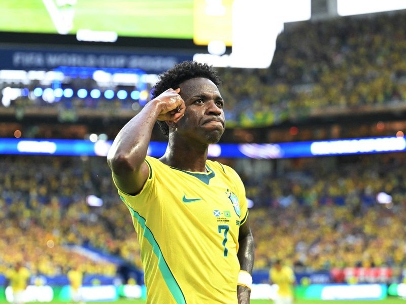 Brazil forward Vinicius Junior helps team qualify for World Cup knockouts