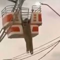 WATCH: Heart-stopping moment as woman almost falls off ferris wheel