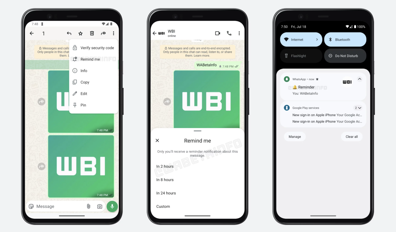 WHATSAPP NOTIFICATION REMINDERS