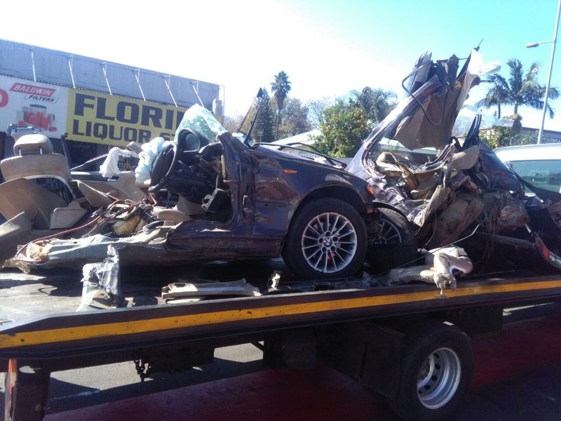 BMW crashed into A Re Yeng bus