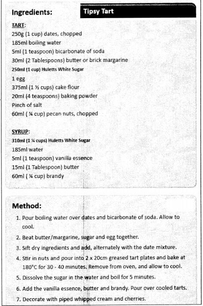 tipsy tart recipe