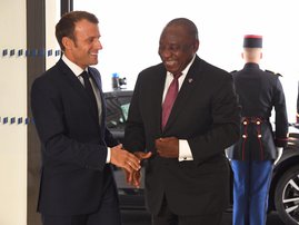 Cyril Ramaphosa and Emmanuel Macron - GCIS