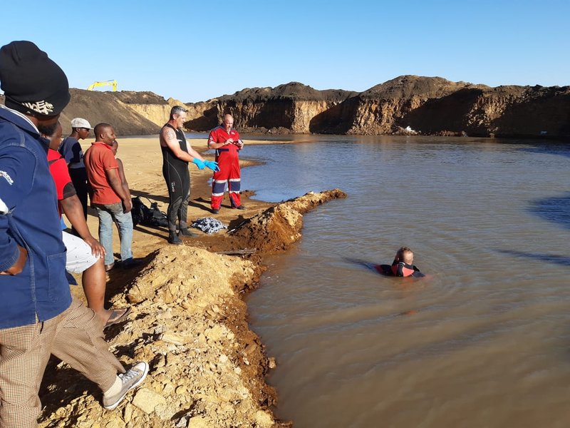 drowning excavation site rain water