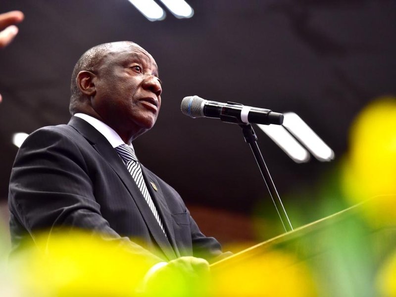 President Cyril Ramaphosa at Richard Maponyas funeral