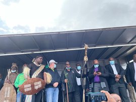 Ngizwe Mchunu with Jacob Zuma, Carl Niehaus, Tony Yengeni in Nkandla