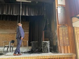 Lesufi burnt school