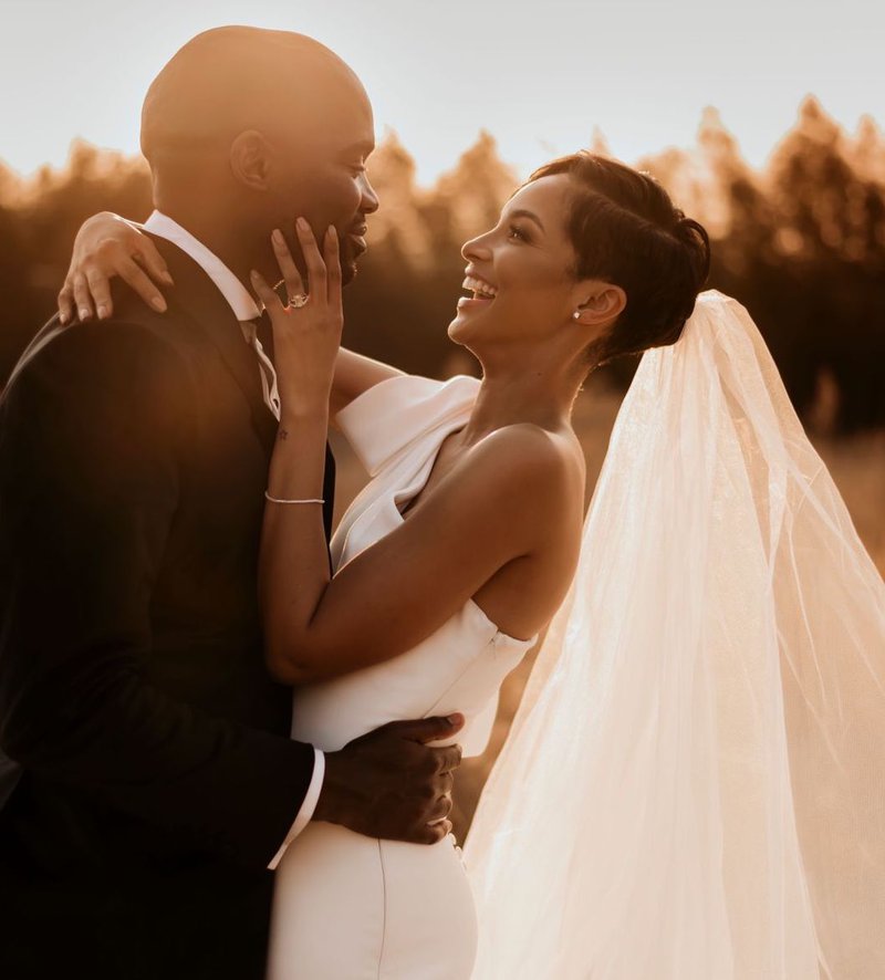 Liesl Laurie white wedding