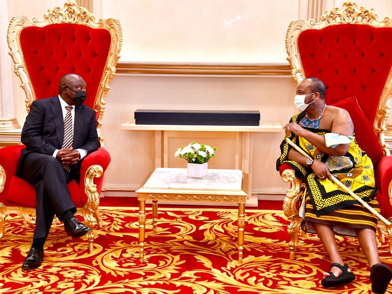Cyril Ramaphosa King Mswati