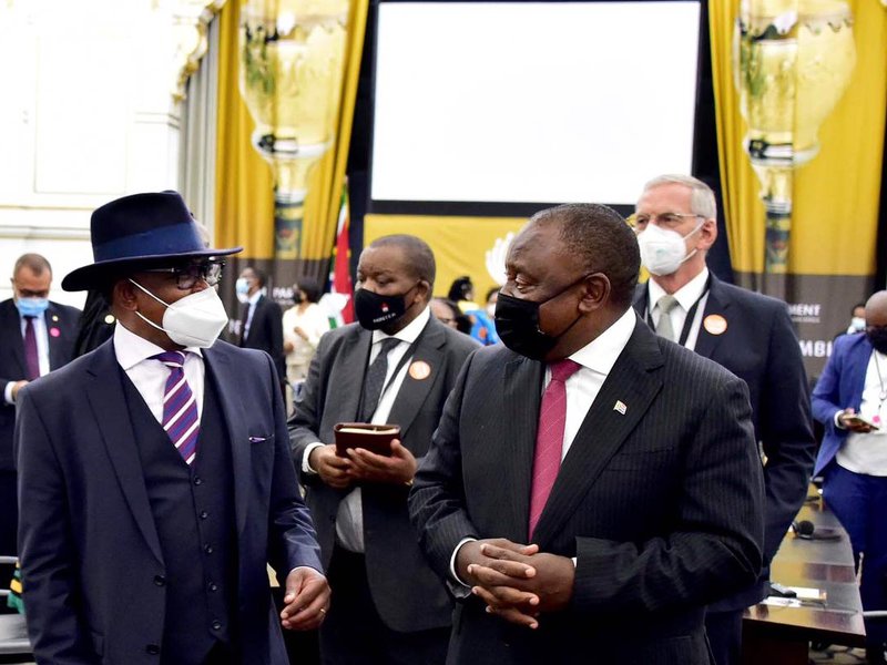 Enoch Godongwana & Cyril Ramaphosa