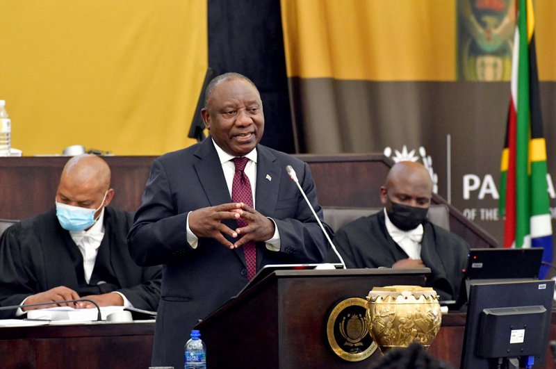 President Cyril Ramaphosa at the National Assembly, sitting in the Good Hope Chamber March 2022