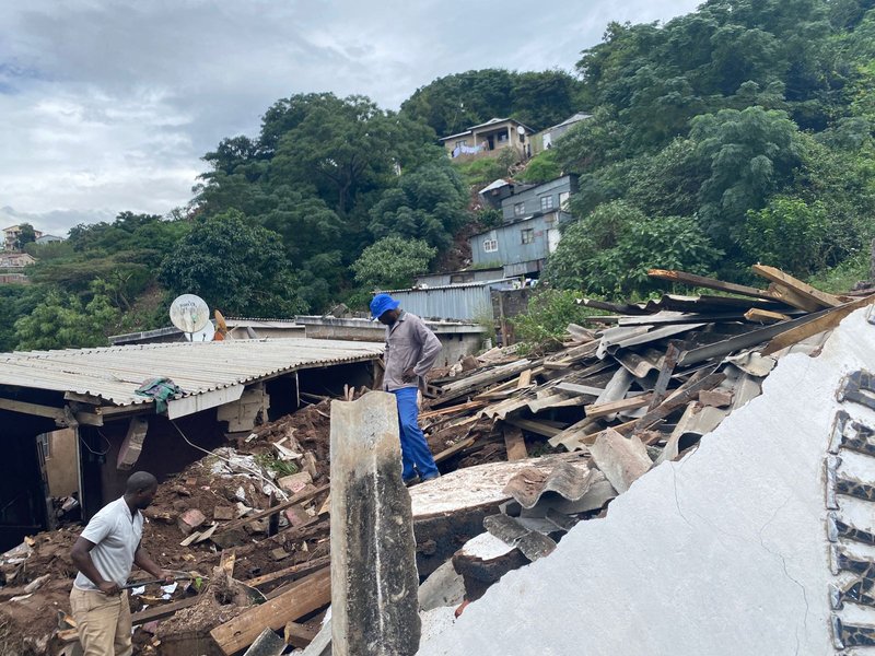 Kzn floods president visit Cleremont