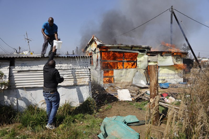 Kagiso Protest, House on fire