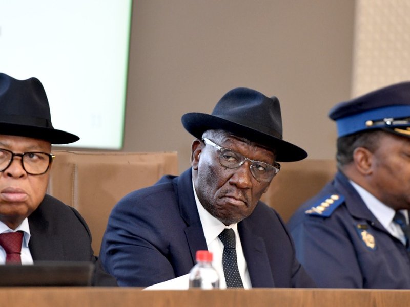 Bheki Cele,. Cassel Mathale Fannie Masemola