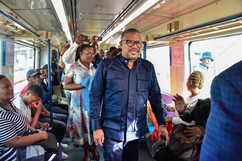 Minister of Transport Fikile Nbalula on Naledi Corridor train