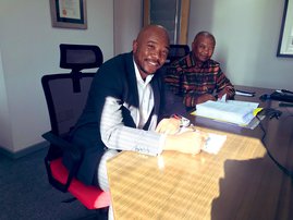 Mmusi Maimane and UDM leader Bantu Holomisa