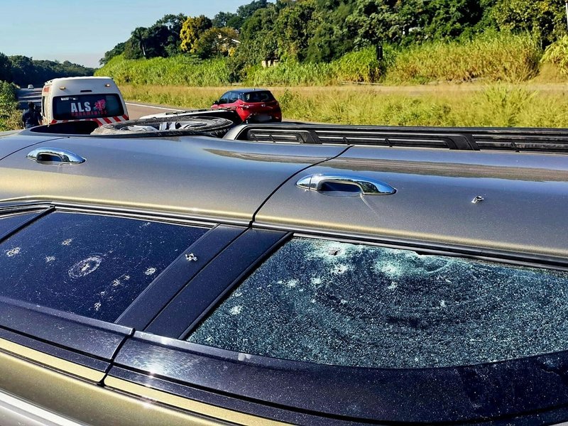 Man found inside bullet-riddled car on M7