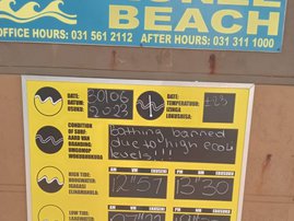 Umhlanga Main and Bronze beach closed