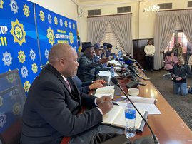 Police briefing on truck torchings July 2023