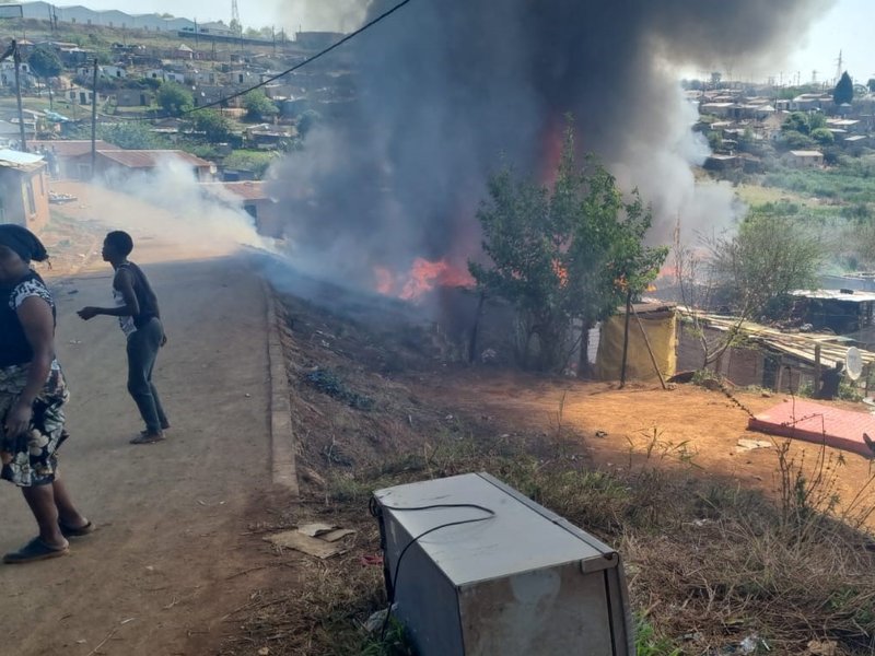 Over 20 shacks go up in flames in Howick
