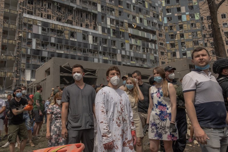 Fear and relief as relatives rush to attacked Ukraine hospital