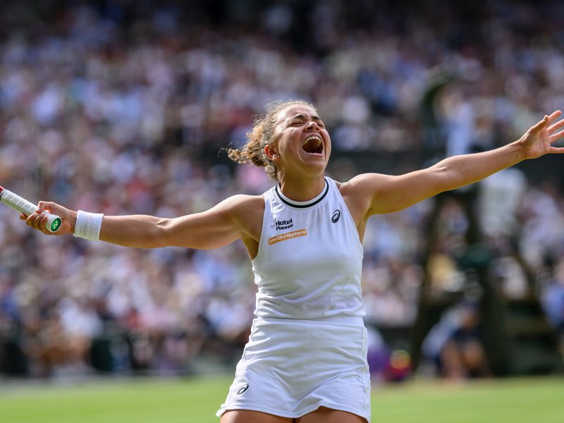 Jasmine Paolini at the Wimbledon final