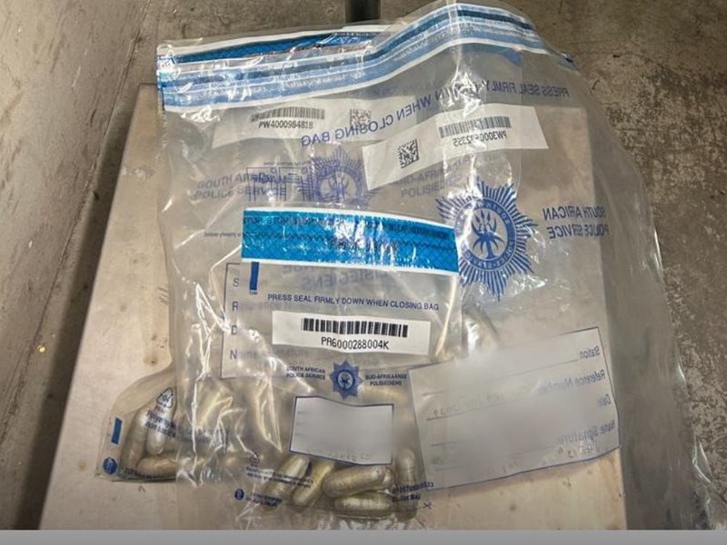 Drug bullets in a evidence bag