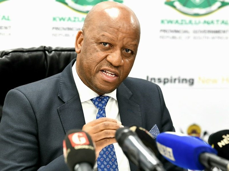 Premier Thami Ntuli held a press conference in Durban