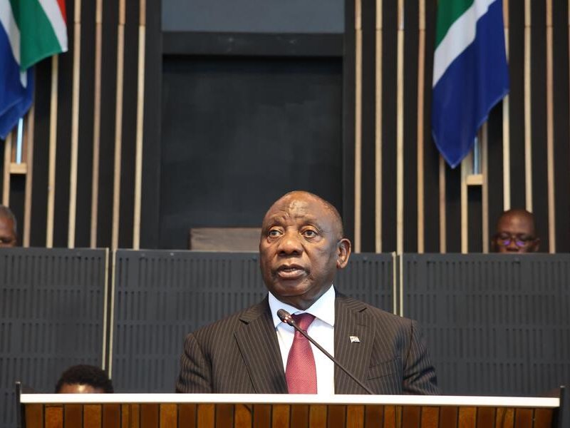 President Cyril Ramaphosa in Braamfontein
