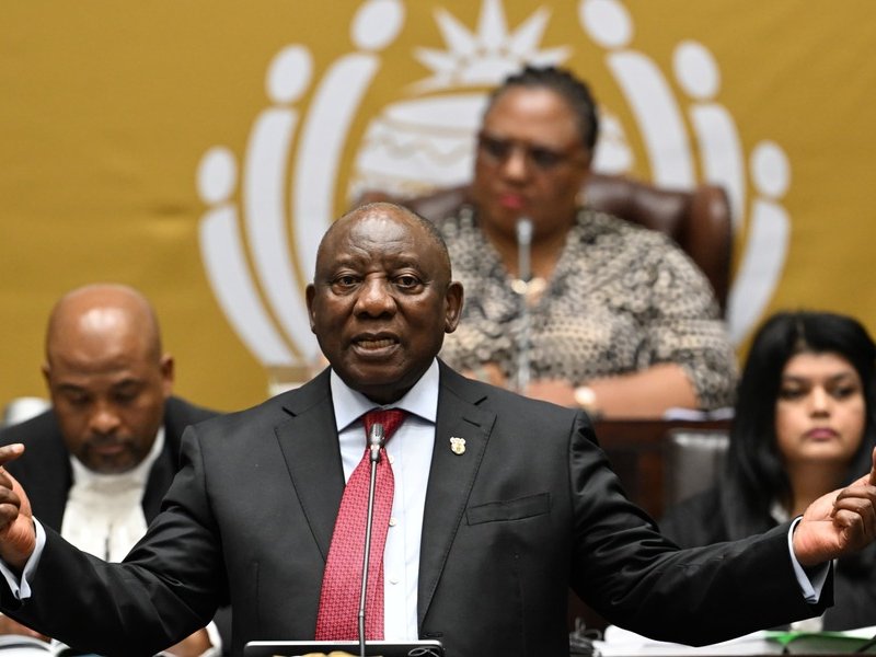 President Cyril Ramaphosa in Parliament