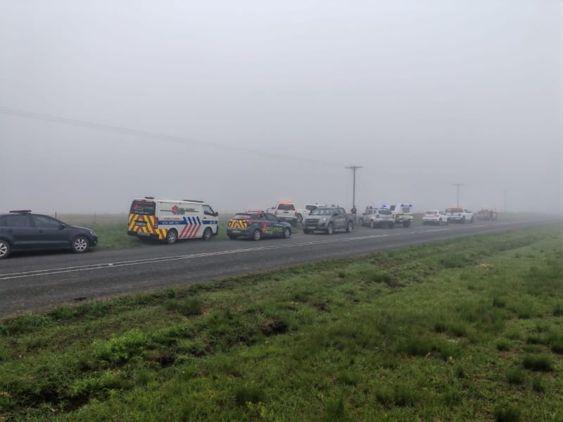 Plane crashes outside misty Howick