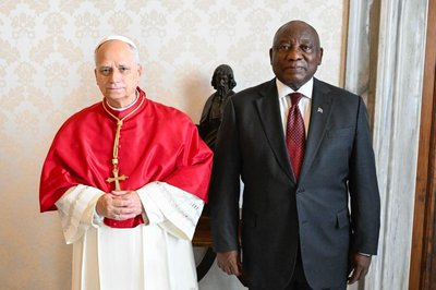 Cyril Ramaphosa meets with Pope Leo