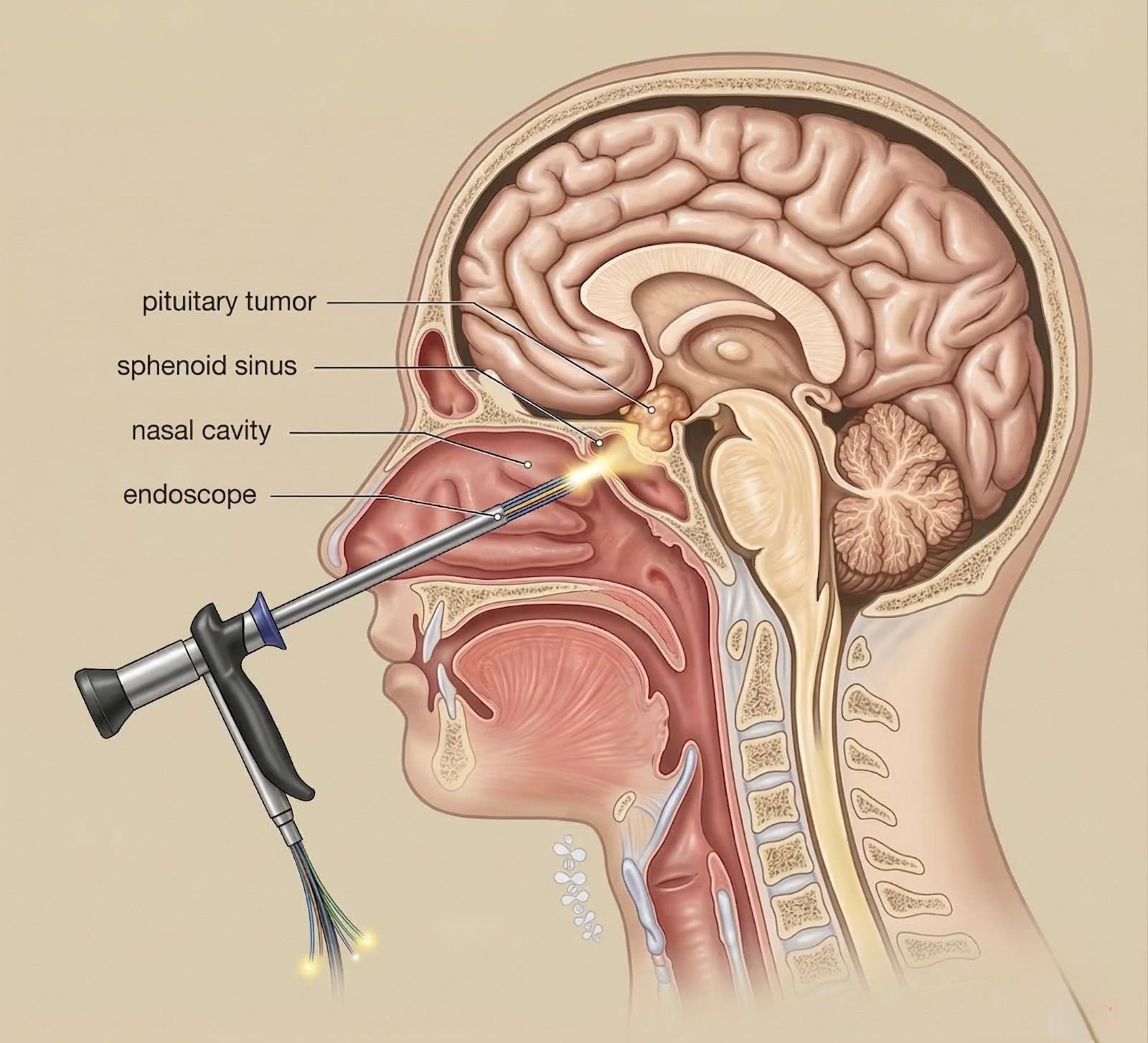 first nose-based brain tumour surgery