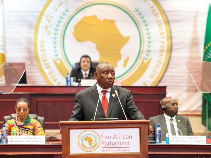 President Cyril Ramaphosa at the  First Ordinary Session of the Seventh Parliament of the Pan-African Parliament