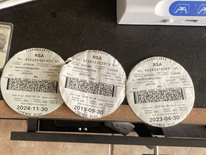FRADULENT LICENSE DISKS