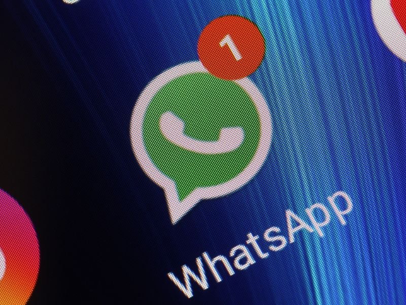 WhatsApp icon on device